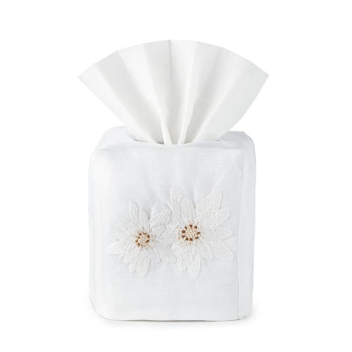 Edelweiss Tissue Box Cover - Loro Lino Fine Linens