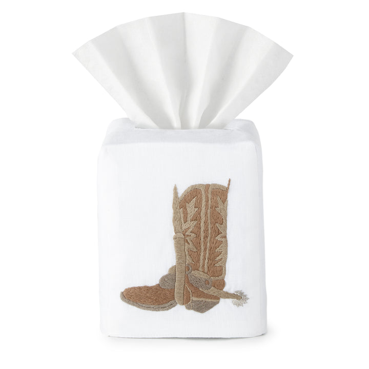 Cowboy Tissue Box Cover - Loro Lino Fine Linens