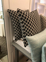 Jackson Hole Ranch Pillow in Black/White - Loro Lino Fine Linens