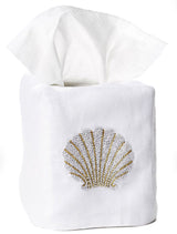 Shell Tissue Box Cover - Loro Lino Fine Linens