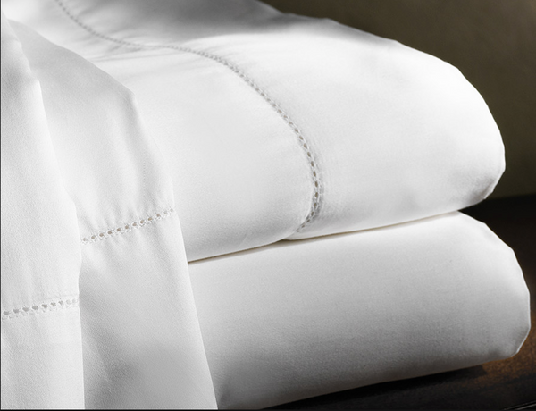 Aspen Hemstitch Queen Duvet Set - Loro Lino Fine Linens