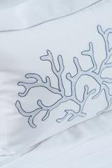 Coral Shadow Stitch Boudoir - Loro Lino Fine Linens