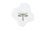 Fishers Dragonfly Cocktail Napkins 6x6 (Set of 4) - Loro Lino Fine Linens