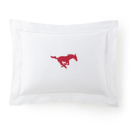 Mustang Boudoir Pillow with Insert Hand Embroidered - Loro Lino Fine Linens
