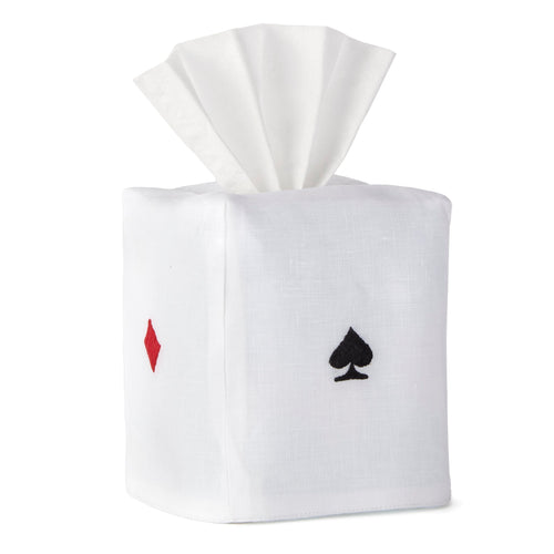 Suits Tissue Box Cover - Loro Lino Fine Linens